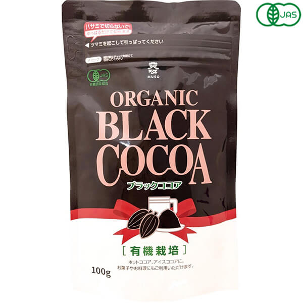 ココア ココアパウダー 無糖 ムソー オーガニックブラックココア 100g