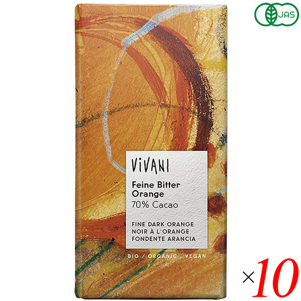 チョコ チョコレート ギフト ViVANI オーガニックオレンジダークチョコレート 100g 10個セットの通販は 7,592円