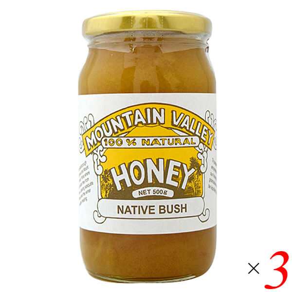 マウンテンバレー ネイティブブッシュ蜂蜜 500g 3個セット はちみつ ハチミツ 天然の通販ははちみつ