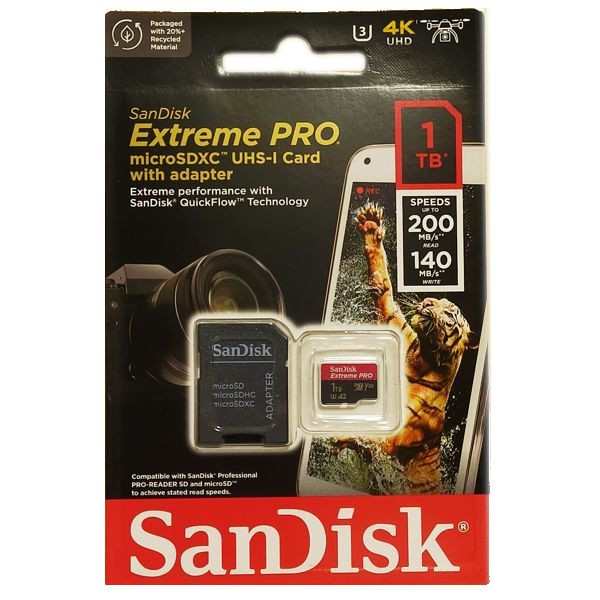 新品 SanDisk microSDカード microSDXC 1TB 200MB/s A2 U3 SDSQXCD