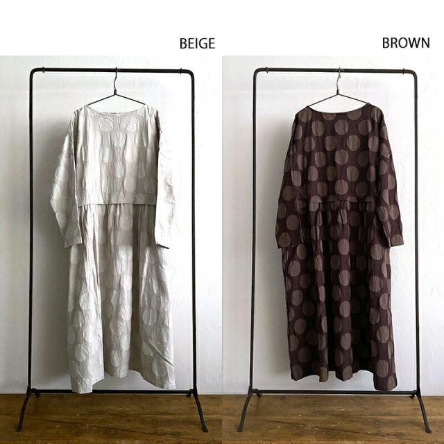 Ichi ビエラ ドット ワンピース イチ ベージュ グレー ブラウン ブラック 水玉 灰色 茶色 黒 コットン100 ワンピ 着回し コーデ ナチの通販はau Pay マーケット くらし舎