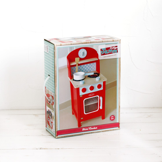 【GIFTラッピング無料】おもちゃ ミニクッカー 木製 プレゼント 女の子 3歳 箱入り かわいい 輸入玩具 ギフト 木製おもちゃ おままごと IN-KIJ10057 Indigo Jamm インディゴジャム ごっこ遊び お誕生日プレゼント クリスマスプレゼント