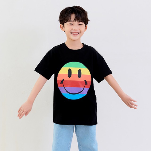 Tシャツ スマイル ニコちゃんマーク 90 キッズ - トップス