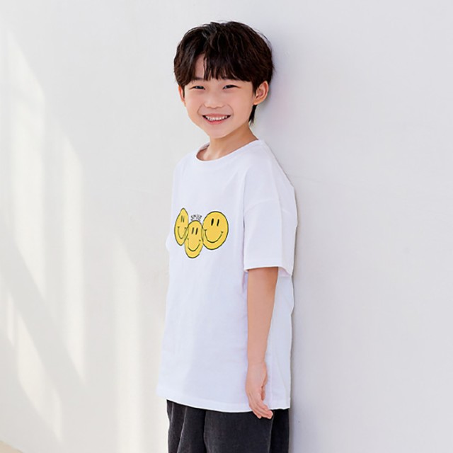 韓国子供服 半袖Tシャツ SMILE スマイル カラフルT スマイル3