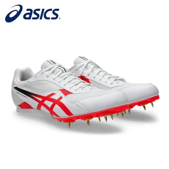 asics/アシックス 陸上 スパイク [1093a264-100 EFFORT14] 100m〜1500m_ハードル_走幅跳_三段跳_棒高跳_運動靴_陸上スパイク【ネコポス不可能】