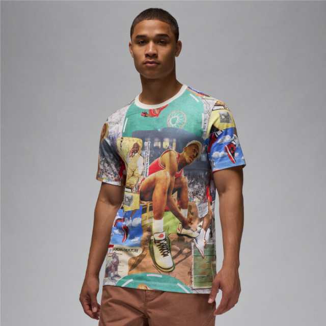 【8月18日(日)発売】JORDAN/ジョーダン バスケットボール トップス [fz1923-100 FLTESSS/SクルーAOP] ジョーダン_Tシャツ_半袖/2024FW 【ネコポス対応】 6,160円