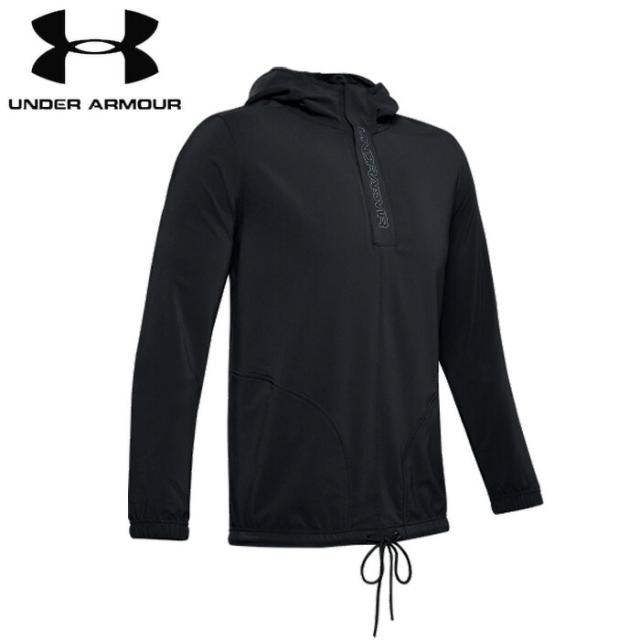 under_armour/アンダーアーマー バスケットボール トップス [1343010-001 UAベースラインウーブンジャケット] フード_ハーフファスナー2019fw 【ネコポス不可】