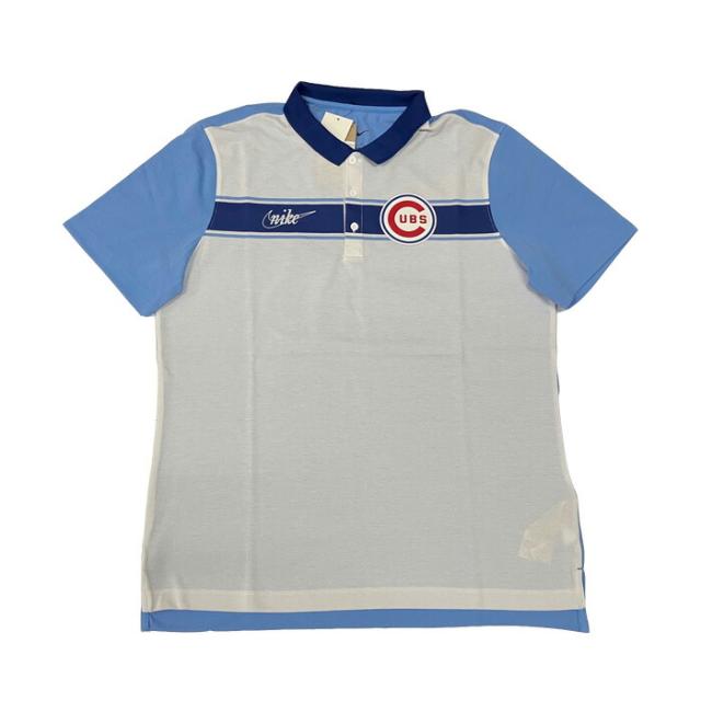 NIKE/ナイキ 野球 トップス [nkgp-19nr-c78-00d Men'sNikeRewindStripePolo] CHICAGOCUBS_シカゴカブス_MLB_メジャーリーグ_ポロシャツ_半袖【ネコポス対応】