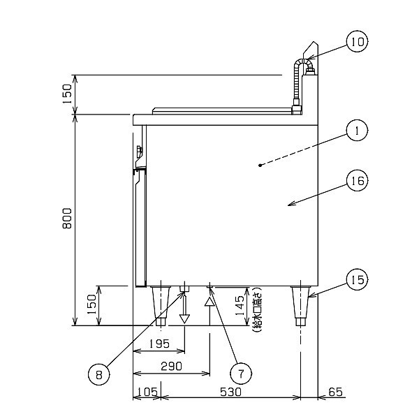 海外限定】 MRIY-06 マルゼン IHゆで麺機 3φ200V 湯量