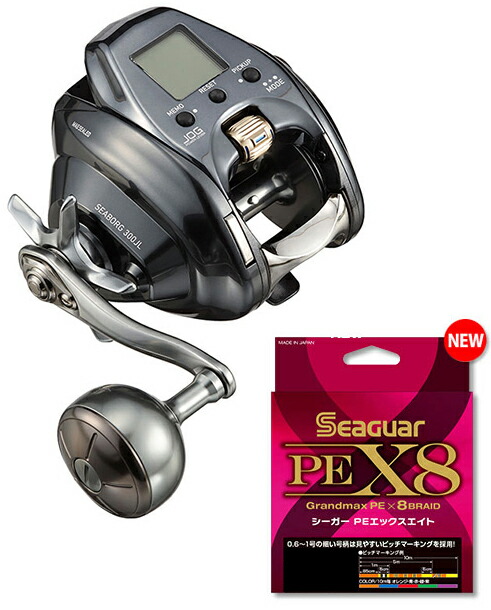 ダイワ Daiwa 21 シーボーグ 300jl 左巻 電動リール Peライン3号400mセット シーガーpe X8 電動リールに糸を巻いてお届けしますの通販はau Pay マーケット おさかな侍