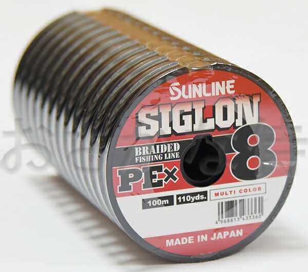 サンライン Sunline Siglon シグロン Pe X8 4号 60lb 29 0kg 100m 連結 8本撚りpeライン マルチカラー10m 5色の通販はau Pay マーケット おさかな侍