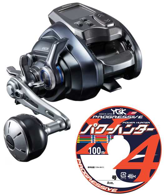 シマノ 23 フォースマスター 601 左巻き PEライン2号300mセット(YGKよつあみ パワーハンター プログレッシブ) shimano 電動リールに糸を