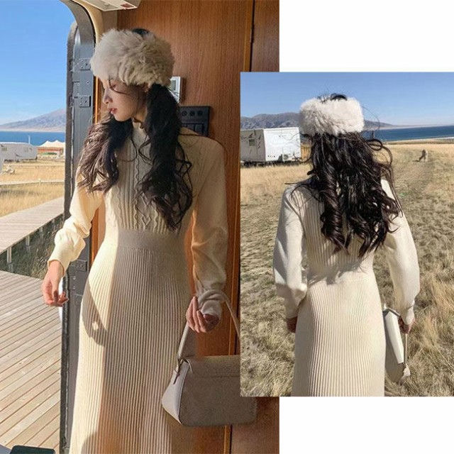 ワンピース 秋新作 冬新作 ニット ニットワンピース 長袖 羽織り ゆったり レディース 洗える ワンピ ロングワンピース 透けにくい マキの通販はau Pay マーケット 子一ファッション