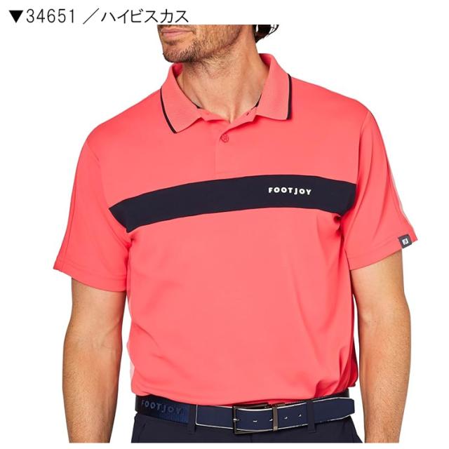 フットジョイ メンズ チェストライン半袖ポロ FJ-S25-S02_1