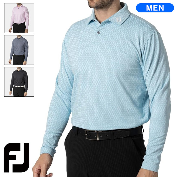 フットジョイ メンズ 起毛サラマンダープリント 長袖シャツ FJ-F24-S18