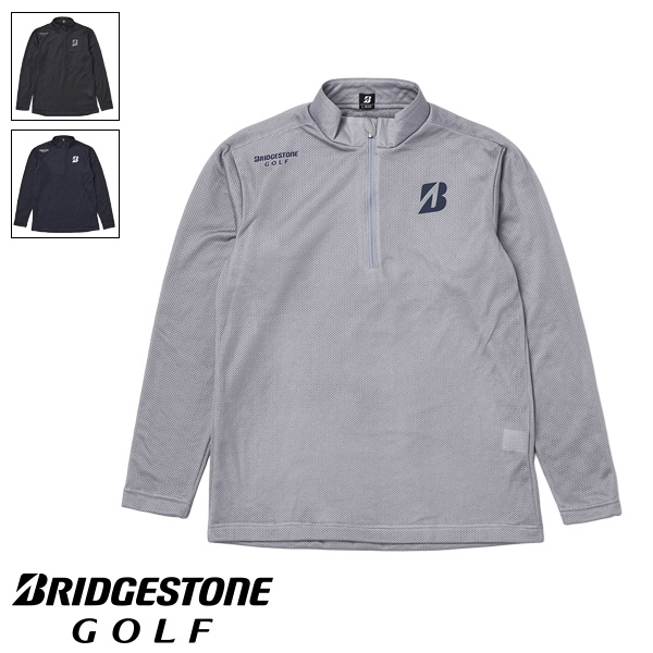 ブリヂストンゴルフ メンズ 25年秋冬 B-02 長袖ハーフジップシャツ FGM08F
