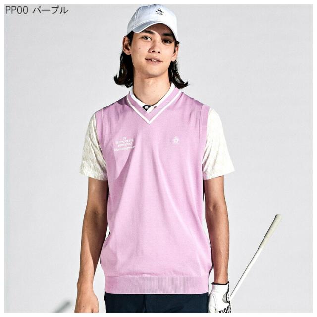 マンシングウェア メンズ SEASON COLLECTION Vネックニットベスト 2024年春夏モデル MGMXJL82_2