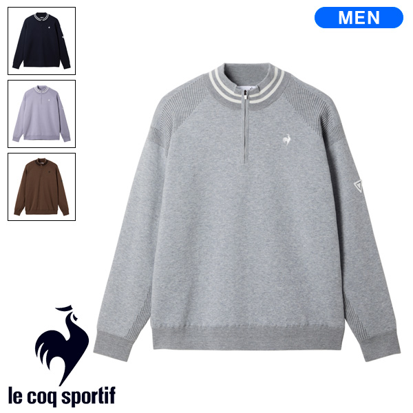 ルコックゴルフ メンズ 防風 ハーフジップセーター 2025年秋冬モデル LG5FST81M