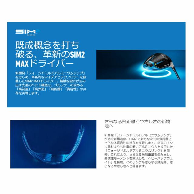 USモデル／ヘッド単体】 テーラーメイド SIM2 MAX ドライバー ※ヘッド