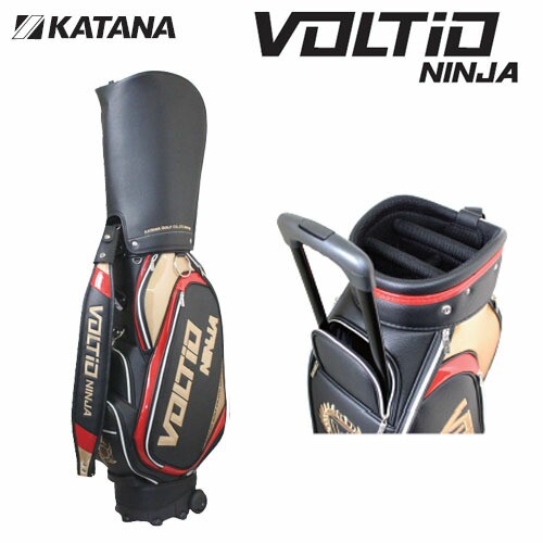 KATANA GOLF カタナゴルフ キャディバッグ キャスター付き VOLTIO NINJA CADDIE BAG BLACK/GOLD