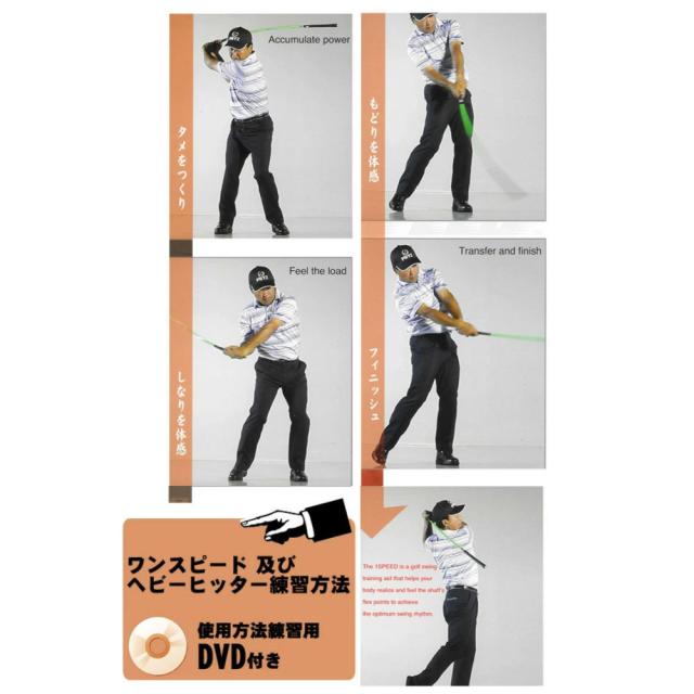【倉本昌弘プロ監修】 エリートグリップ elite grip ワンスピード ヘビーヒッター ショートタイプ スイング練習器 ゴルフ専用トレーニング器具 TT1-HHS_4