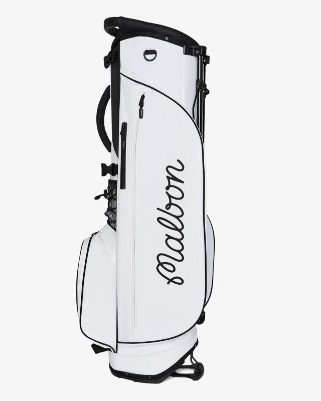キャディーバッグ　白　マルボンゴルフ MALBON GOLF スタンド マルボンゴルフ キャディバッグ MALBON WALKING BAG スタンドバッグ M