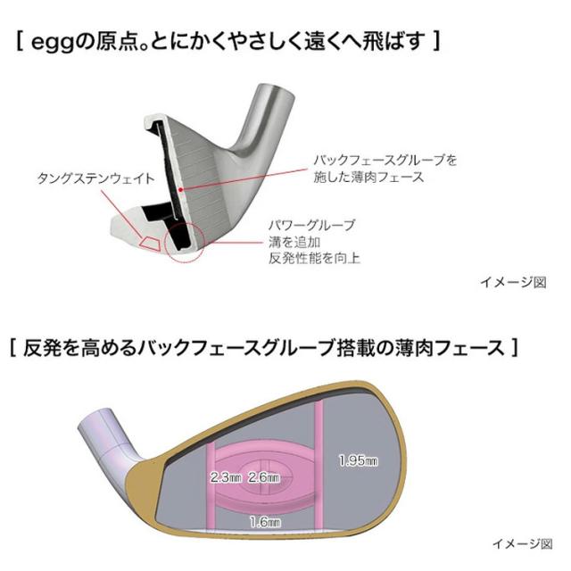 PRGR プロギア NEW egg　アイアンセット 4本組　＃7-PW カーボンシャフト 2019年モデル[日本仕様 日本正規品]