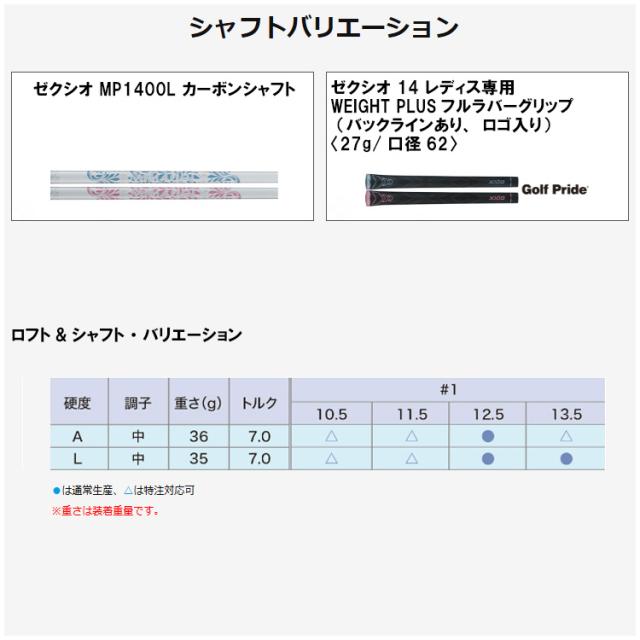 DUNLOP ダンロップ XXIO14 BL XXIO14 WH ゼクシオ14 ブルー ゼクシオ14 ホワイト レディース フェアウェイ MP1400L BL　WH カーボンシャフト_10