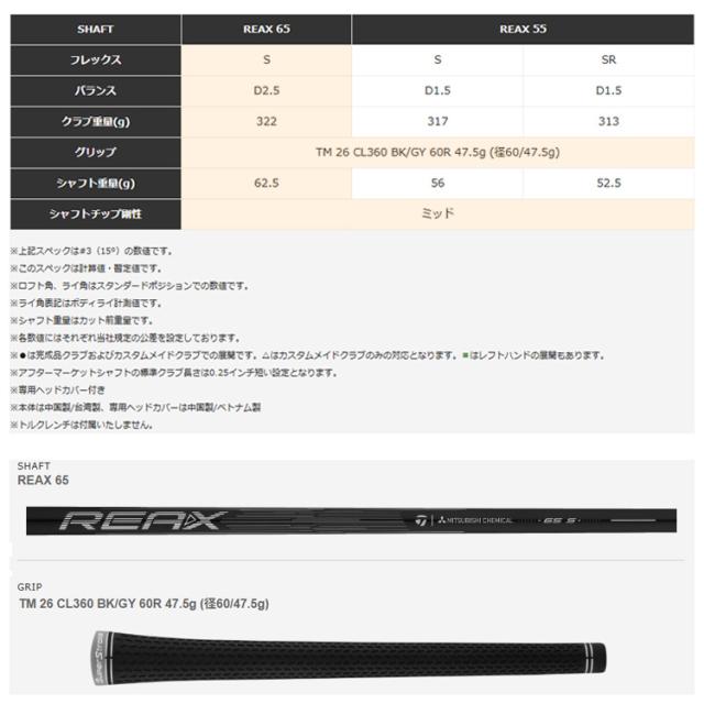 TaylorMade テーラーメイド Qi4D REAX 65 フェアウェイウッド ゴルフクラブ_9