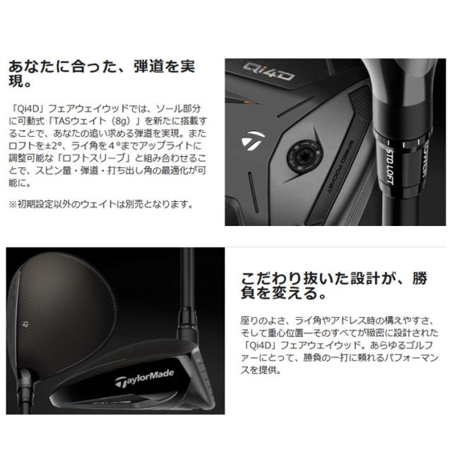 TaylorMade テーラーメイド Qi4D REAX 55 フェアウェイウッド ゴルフクラブ_6
