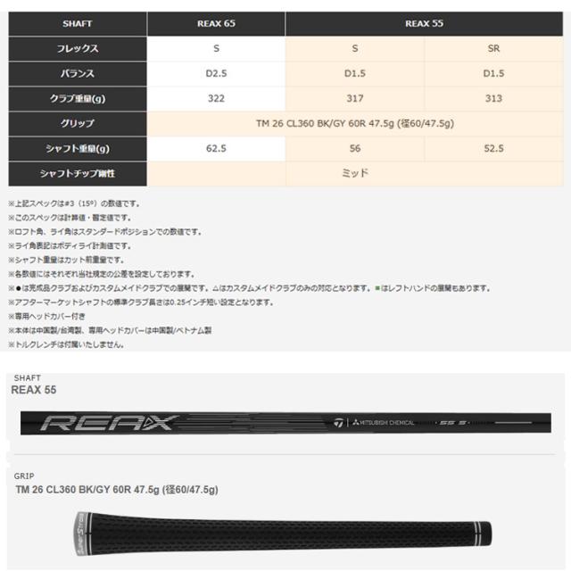 TaylorMade テーラーメイド Qi4D REAX 55 フェアウェイウッド ゴルフクラブ_9