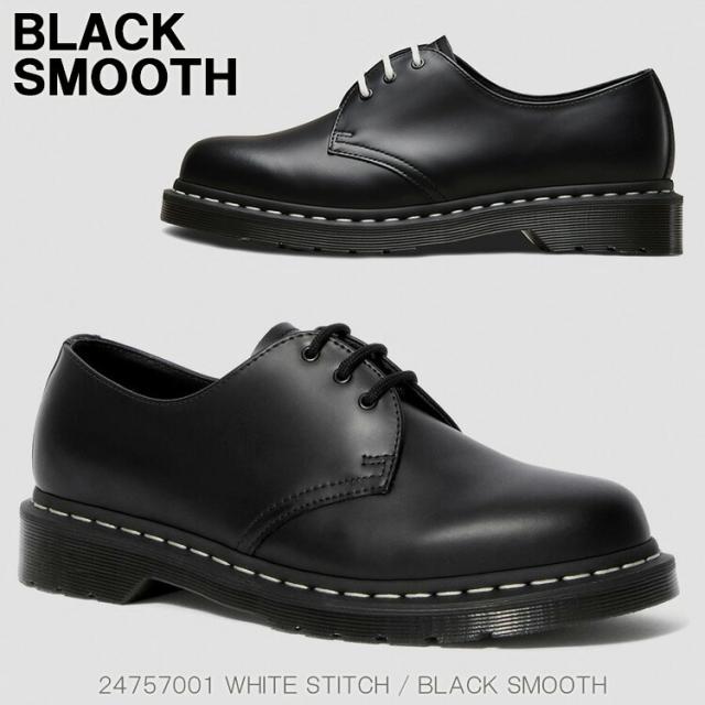 ドクターマーチン シューズ Dr.Martens 1461 WHITE STITCH 3EYE GIBSON ホワイトステッチ 3ホール ギフソン ブラック メンズシューズ 24757001