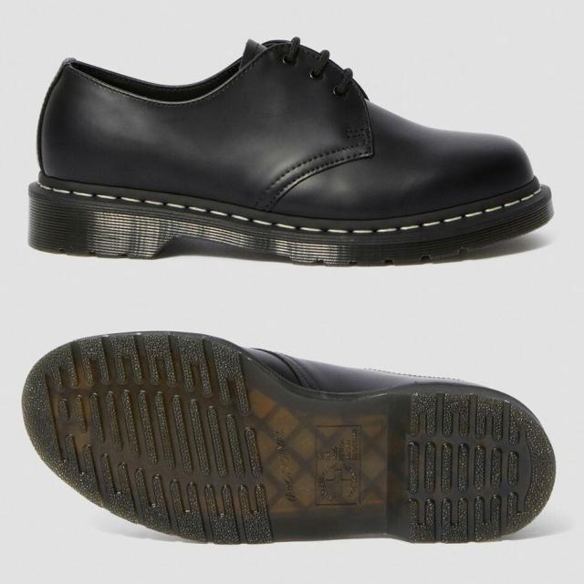 ドクターマーチン シューズ Dr.Martens 1461 WHITE STITCH 3EYE GIBSON ホワイトステッチ 3ホール ギフソン ブラック メンズシューズ 24757001