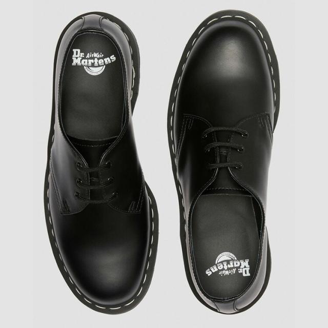 ドクターマーチン シューズ Dr.Martens 1461 WHITE STITCH 3EYE GIBSON ホワイトステッチ 3ホール ギフソン ブラック メンズシューズ 24757001