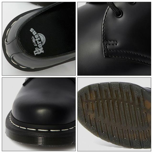 ドクターマーチン シューズ Dr.Martens 1461 WHITE STITCH 3EYE GIBSON ホワイトステッチ 3ホール ギフソン ブラック メンズシューズ 24757001
