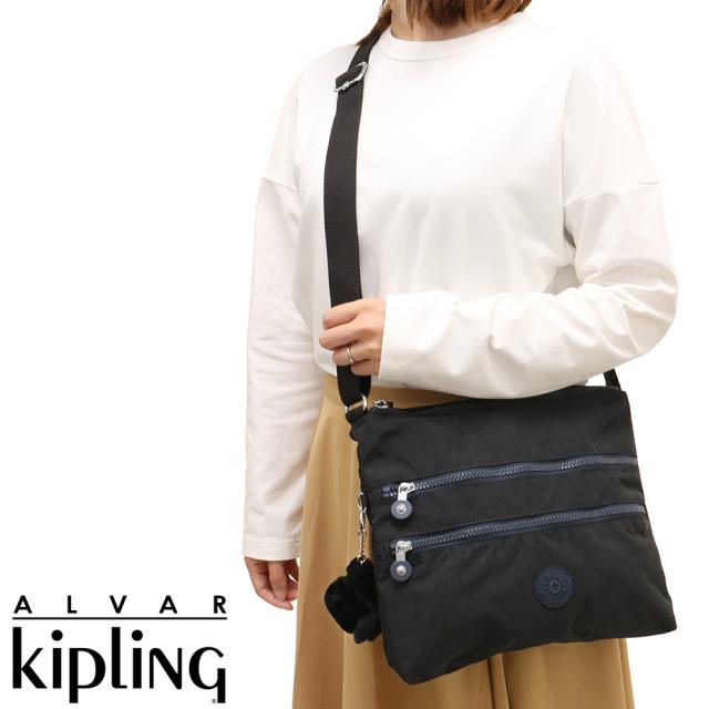 Kipling キプリング ALVER アルバー ショルダーバッグ ブラック/ブルー K133350NO