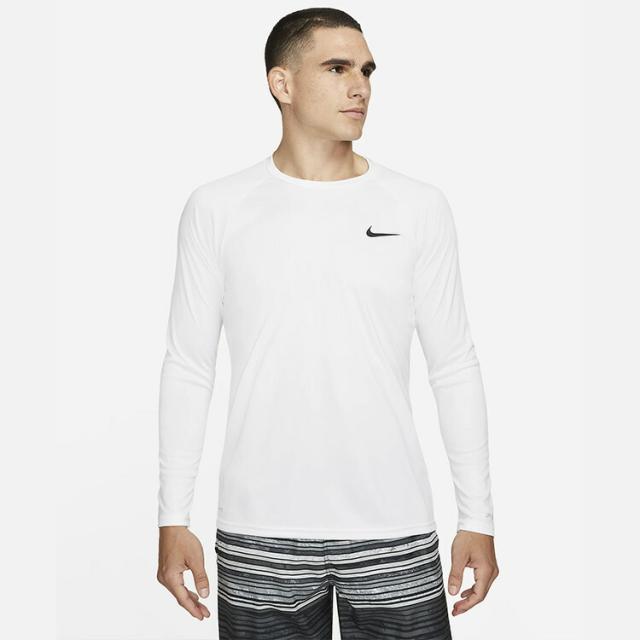 ナイキ ラッシュガード NIKE ESSENTIAL LS HYDROGUARD 長袖 ラッシュガード ホワイト NESSA587-100_1