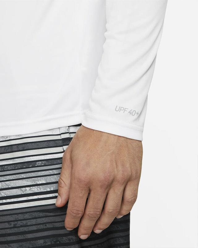 ナイキ ラッシュガード NIKE ESSENTIAL LS HYDROGUARD 長袖 ラッシュガード ホワイト NESSA587-100_4