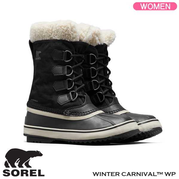 ソレル ブーツ SOREL WINTER CARNIVAL BOOT WP ウィンターカーニバル  ウォータープルーフ ブラック/ストーン レディースブーツ NL5175-011