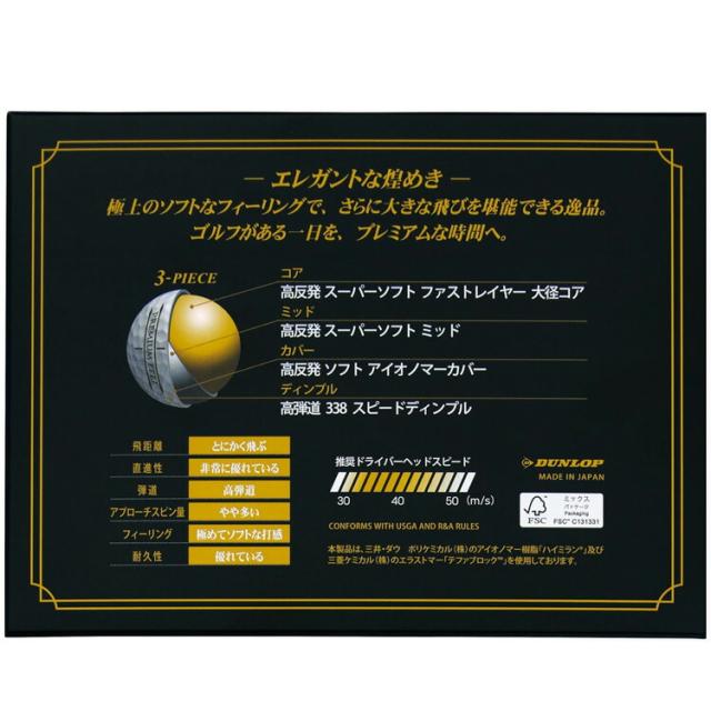 DUNLOP ダンロップ XXIO ゼクシオ ゴルフボール XXIO PREMIUM プレミアム 2024年モデル 1ダース(12個入り)