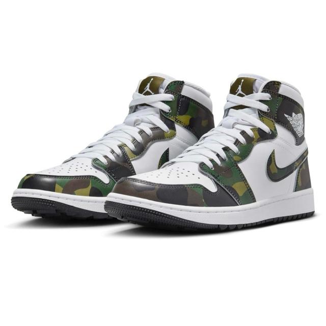 ナイキ ゴルフシューズ NIKE AIR JORDAN 1 HIGH G CAMO エアジョーダン 1 ハイG カモ柄 リージョングリーン/ホワイト/ブラック メンズ シューズ DQ0660-300