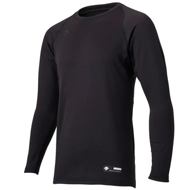 デサント DESCENTE　野球 アンダーシャツ 丸首 長袖アンダーシャツ メンズ 定番 STD-657B ブラック