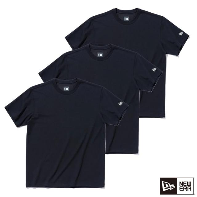 ニューエラ Tシャツ 半袖　NEW ERA 3-Pack 半袖 パフォーマンス Tシャツ ホワイト 3枚セット パックT 半袖Tシャツ メンズ 13561860 ブラック