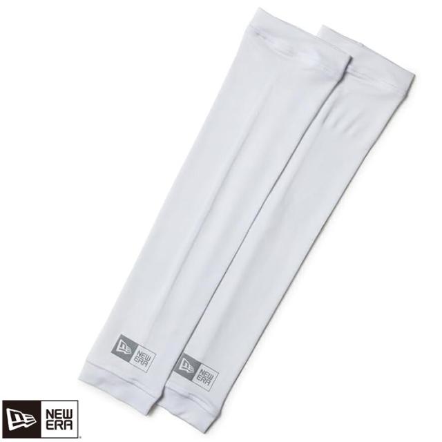 ニューエラ　アームスリーブ NEW ERA スポーツアクセサリー グッズ ARM SLEEVES BOX REF メンズ レディース ボックスロゴ ホワイト／リフレクトシルバー 14393738