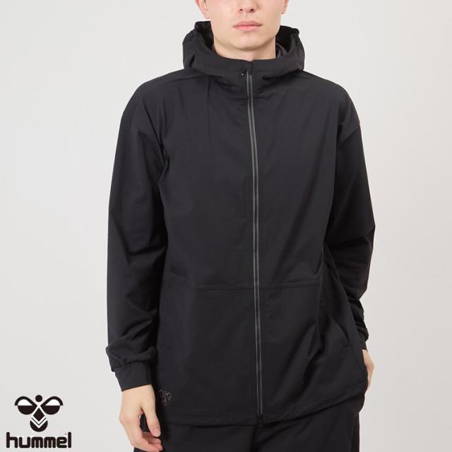 ヒュンメル　ジャケット hummel PLAY ラッシュガード フーデッドジャケット トレーニングウェア  メンズ　レディース HAP7218 90 ブラック