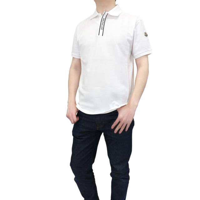 モンクレール ポロシャツ MONCLER SS POLO メンズ 半袖 ロゴパッチ 8A00002 89A16 002 ホワイト_1