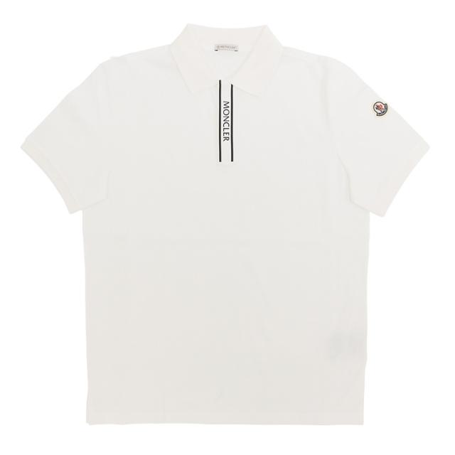 モンクレール ポロシャツ MONCLER SS POLO メンズ 半袖 ロゴパッチ 8A00002 89A16 002 ホワイト_2