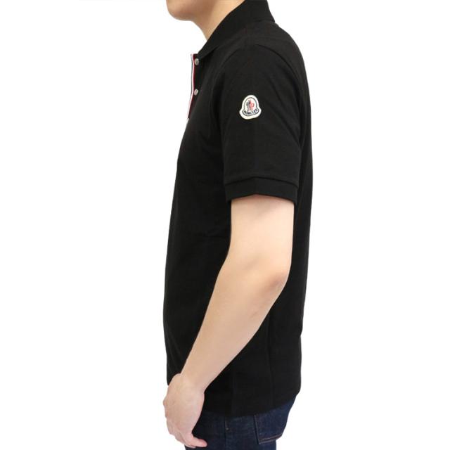 モンクレール ポロシャツ MONCLER SS POLO メンズ 半袖 ロゴパッチ 8A00022 899P0  999 ブラック モンクレール ポロシャツ MONCLER SS POLO メンズ 半袖 ロゴパッチ