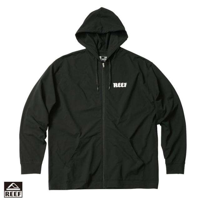 リーフ パーカー REEF HERITAGE LOGO RASH FRONT ZIP HOODIE メンズ ラッシュガード RFTEM2420 ブラック