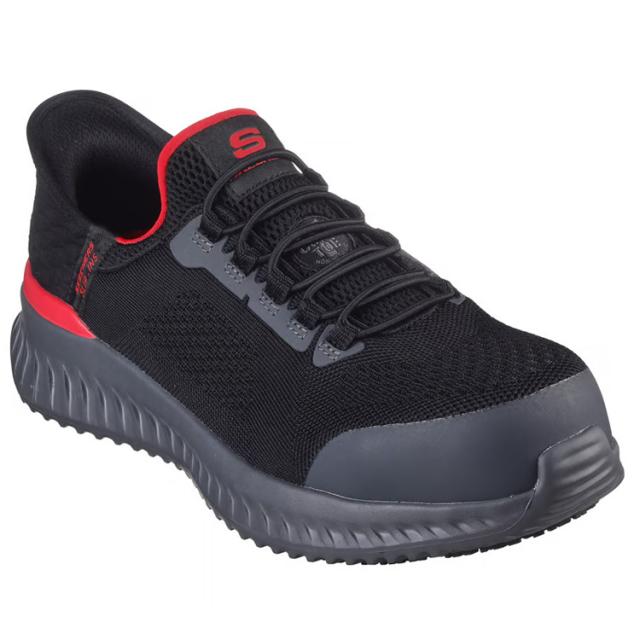 スケッチャーズ　スリップインズ ワーク メンズ  SKECHERS ティリド フェチット CT ワークシューズ 靴 200206W BKRD